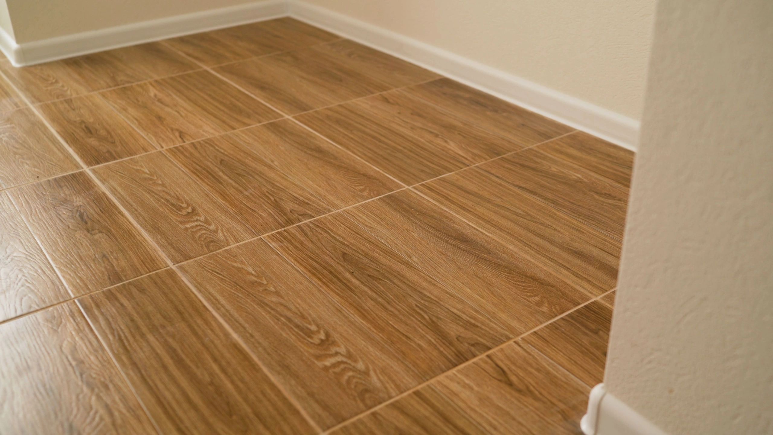 Polished wood finish in a retail space