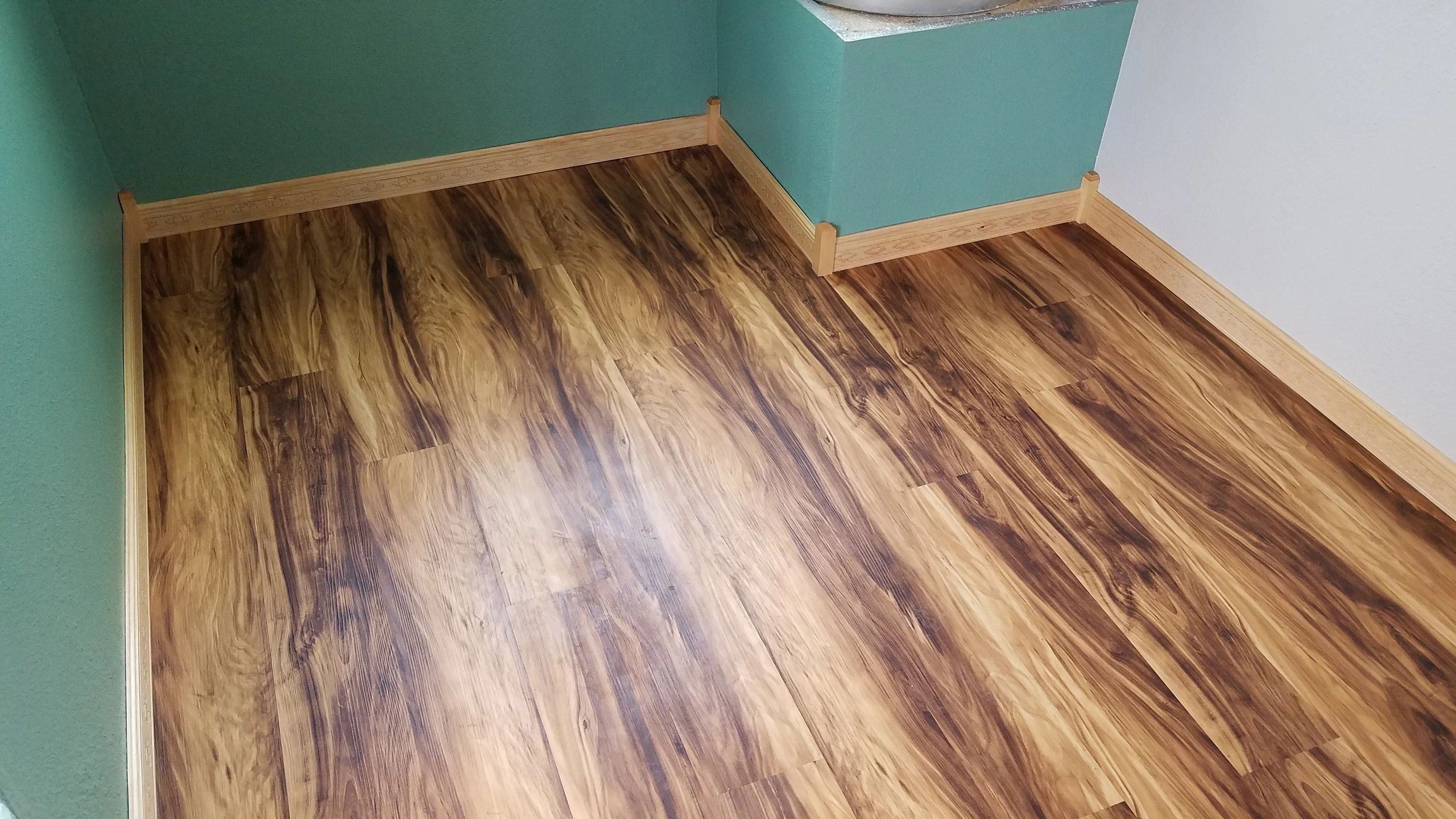 Vinyl plank flooring in a stylish kitchen