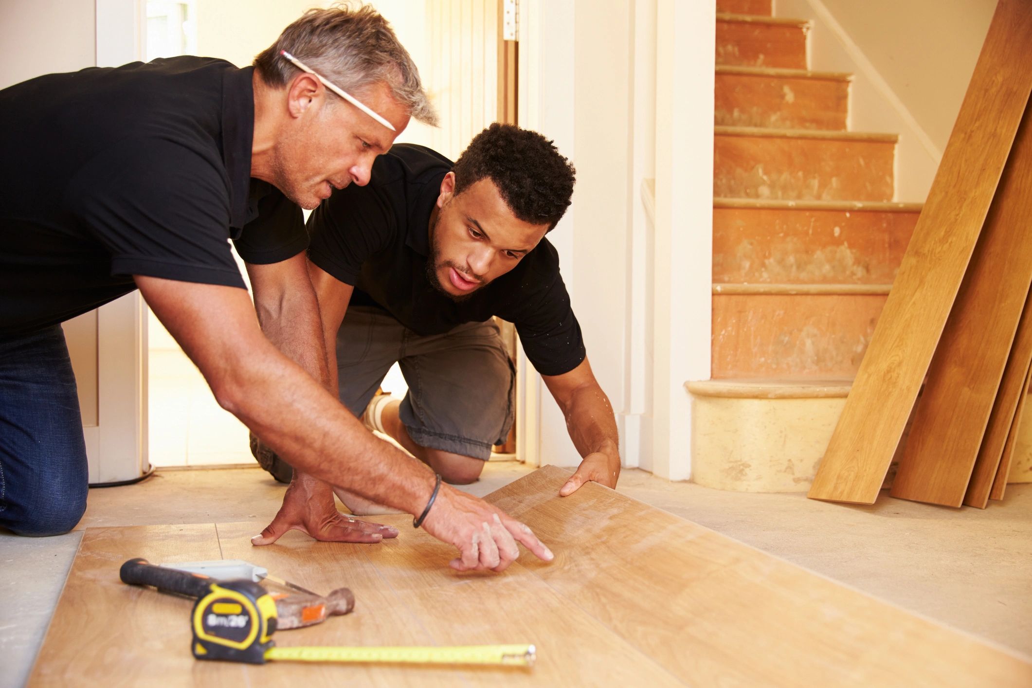 Luxury vinyl plank flooring